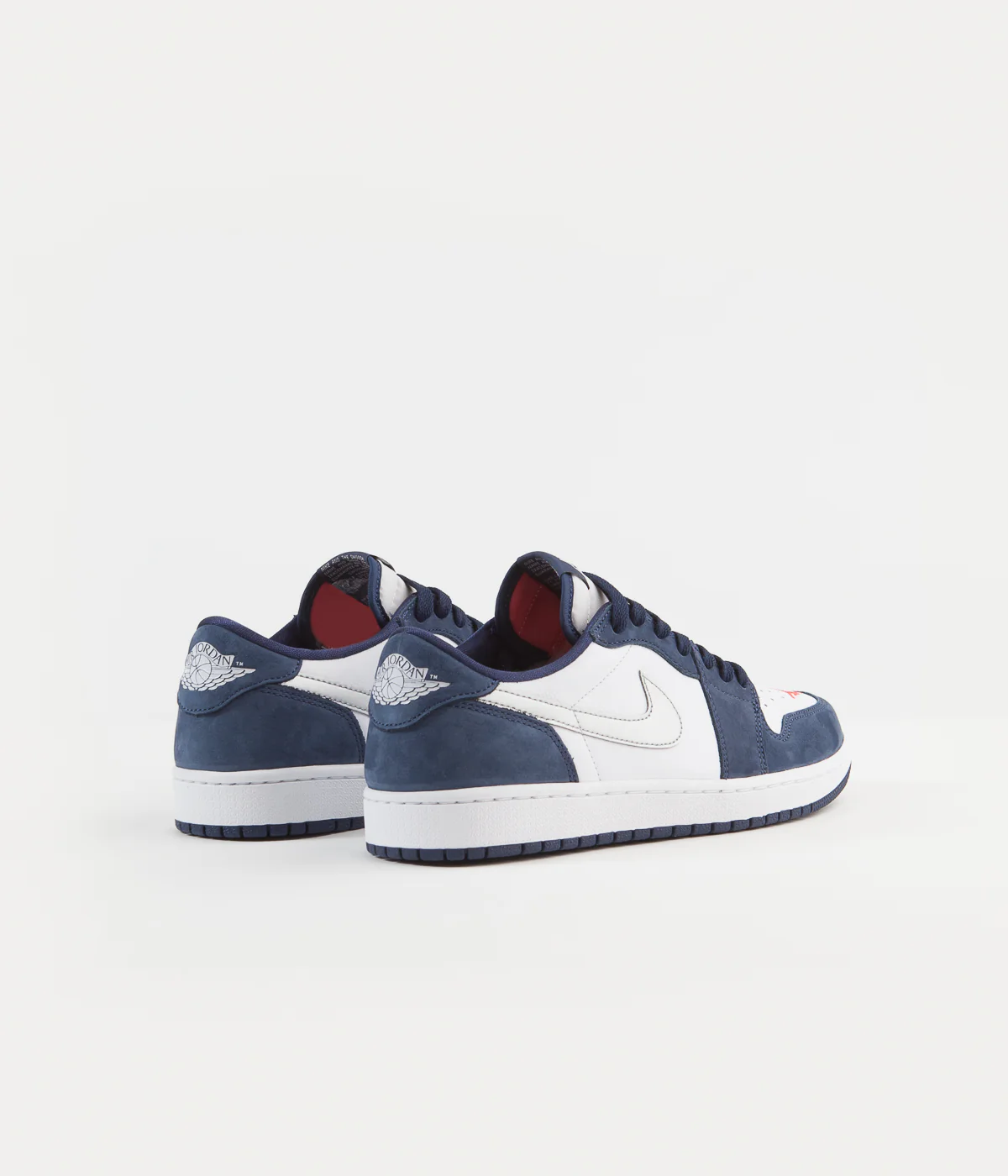 Nike SB x Air Jordan 1 Low Shoes - Midnight Navy / Metallic Silver - White - Image 5