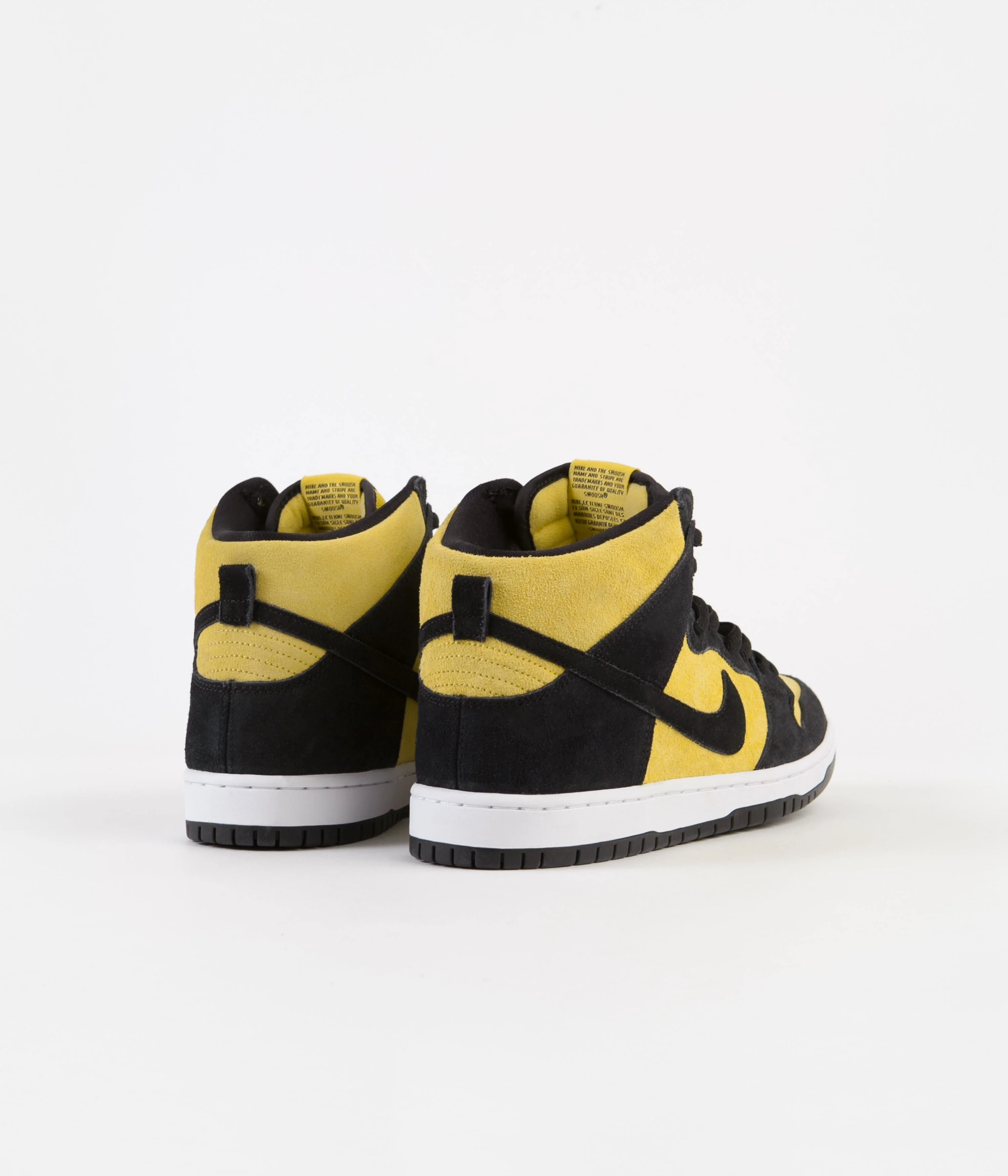 Nike SB Dunk High Pro 'Reverse Goldenrod' Shoes - Black / Black - Varsity Maize - White - Image 4