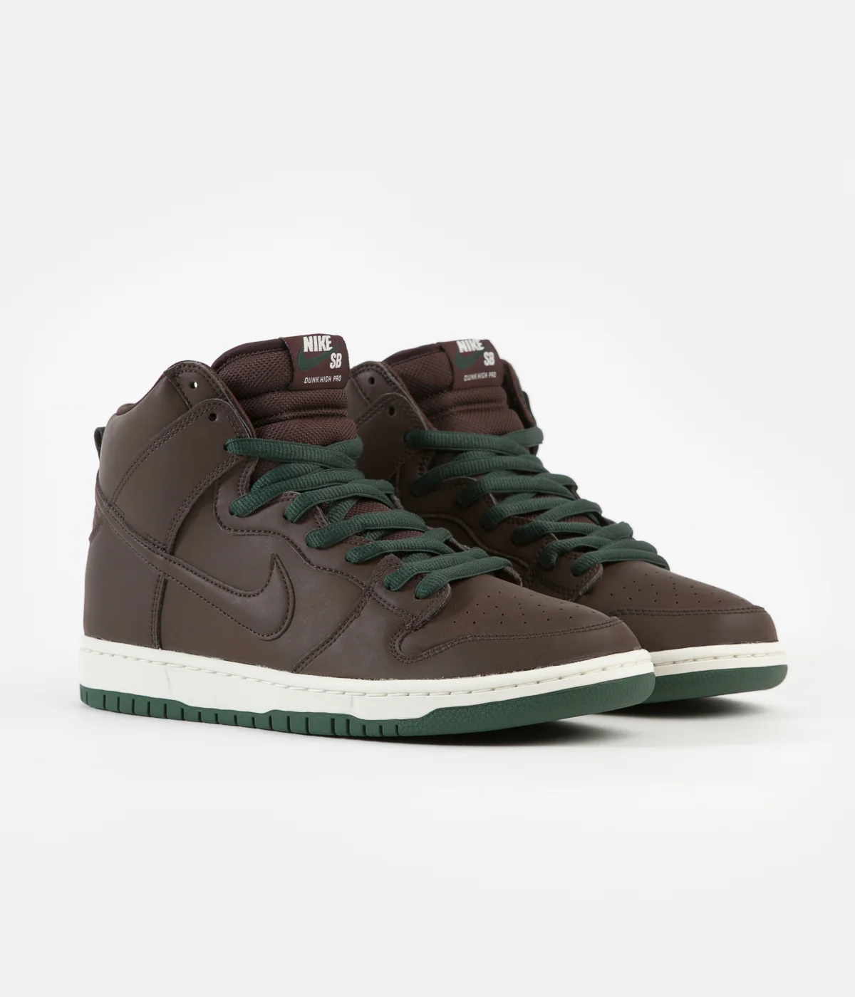Nike SB Dunk High Pro 'Vegan' Shoes - Baroque Brown / Baroque Brown - Sail - Fir - Image 2