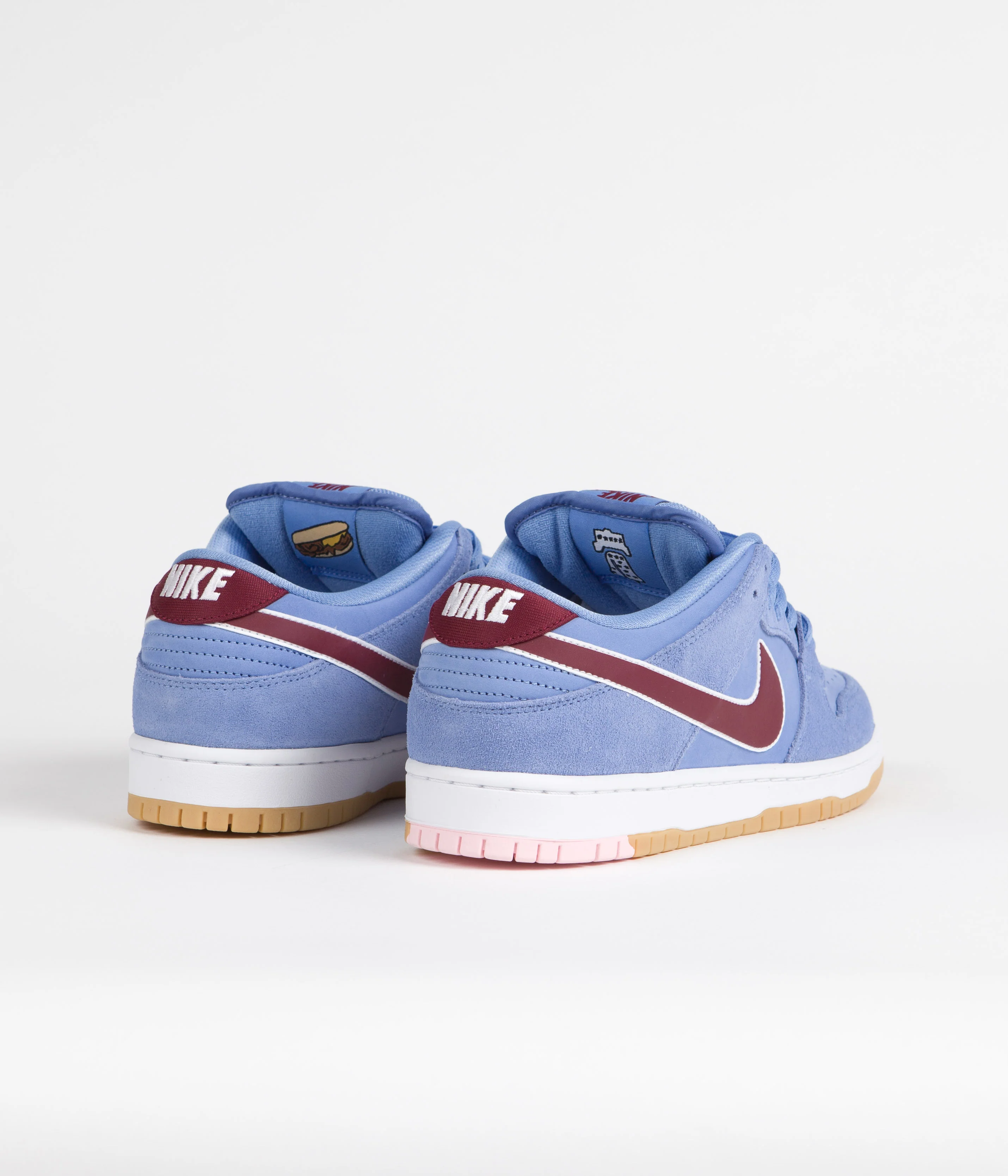 Nike SB Dunk Low 'Phillies' Premium Shoes - Valor Blue / Team Maroon - Valor Blue - White - Image 4