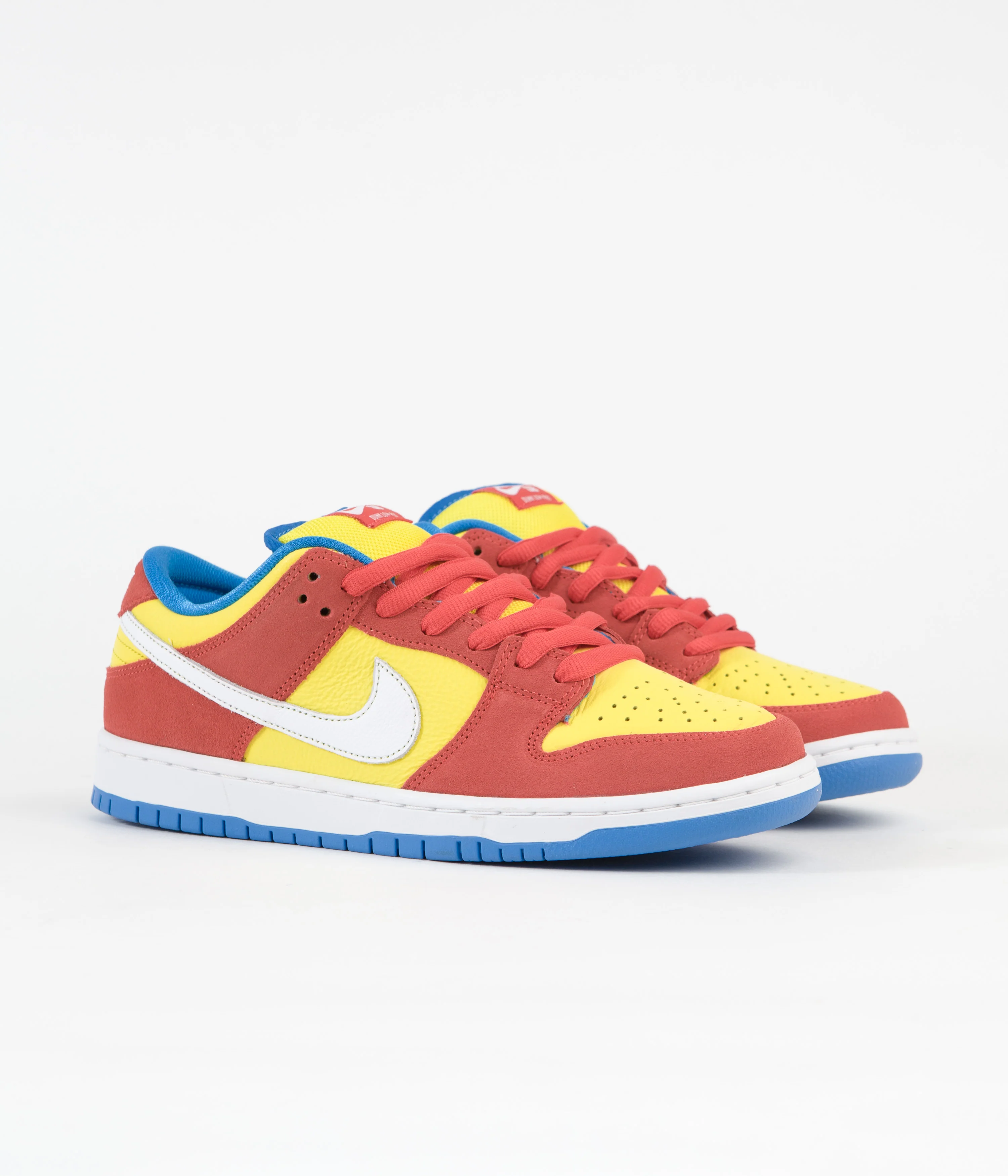 Nike SB Dunk Low Pro 'Bart Simpson' Shoes - Habanero Red / White - Blue Hero - Image 2