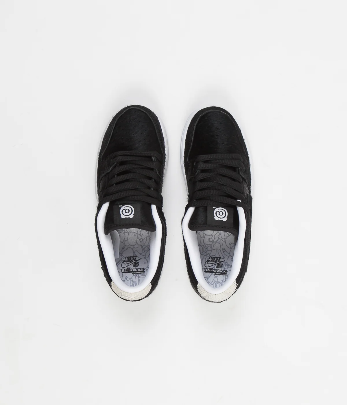 Nike SB Dunk Low Pro Medicom Preschool Shoes - Black / Black - White - Image 7