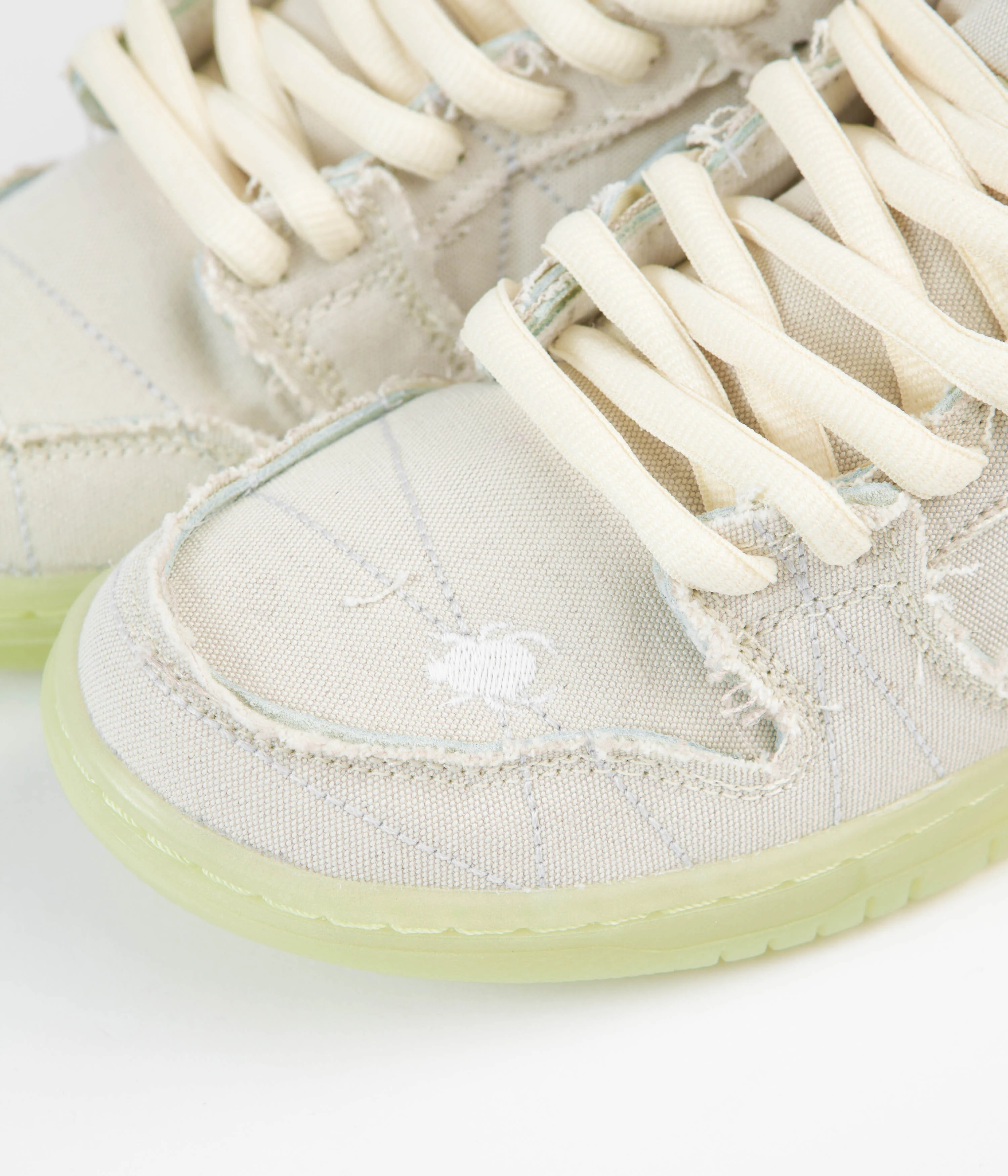 Nike SB Dunk Low Pro Premium 'Mummy' Shoes - Coconut Milk / Seafoam - Yellow Strike - Image 4