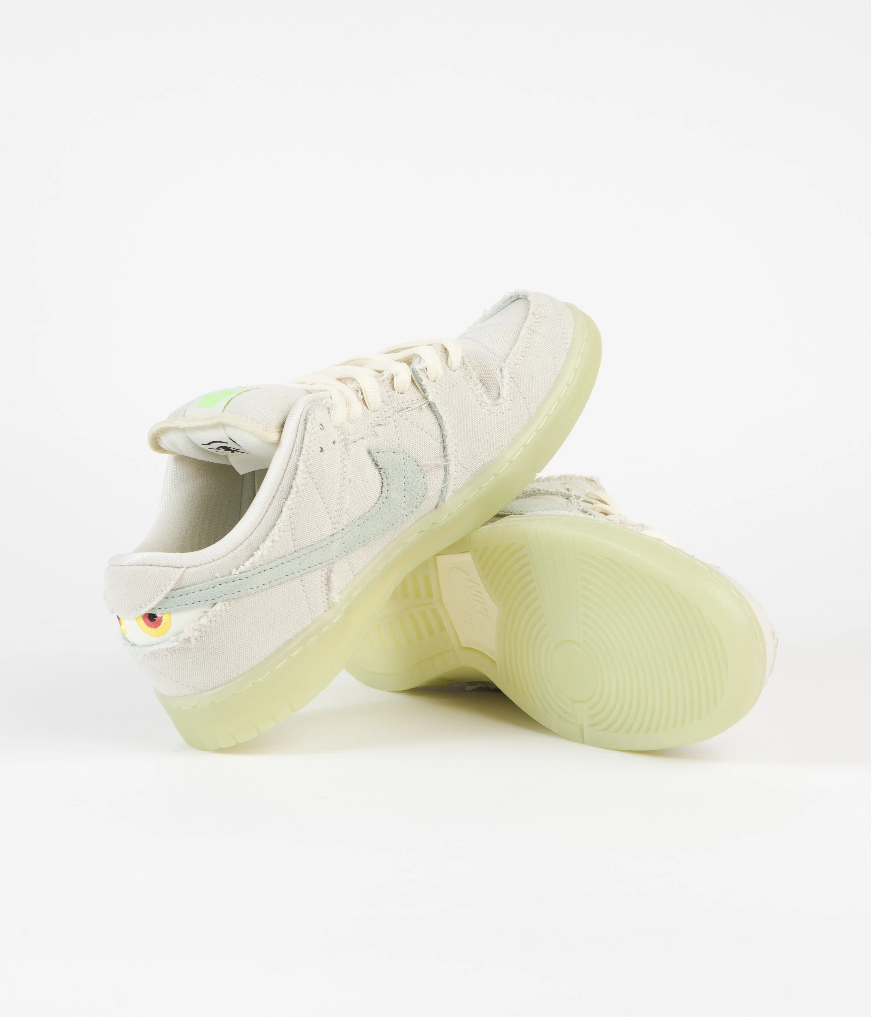 Nike SB Dunk Low Pro Premium 'Mummy' Shoes - Coconut Milk / Seafoam - Yellow Strike - Image 6