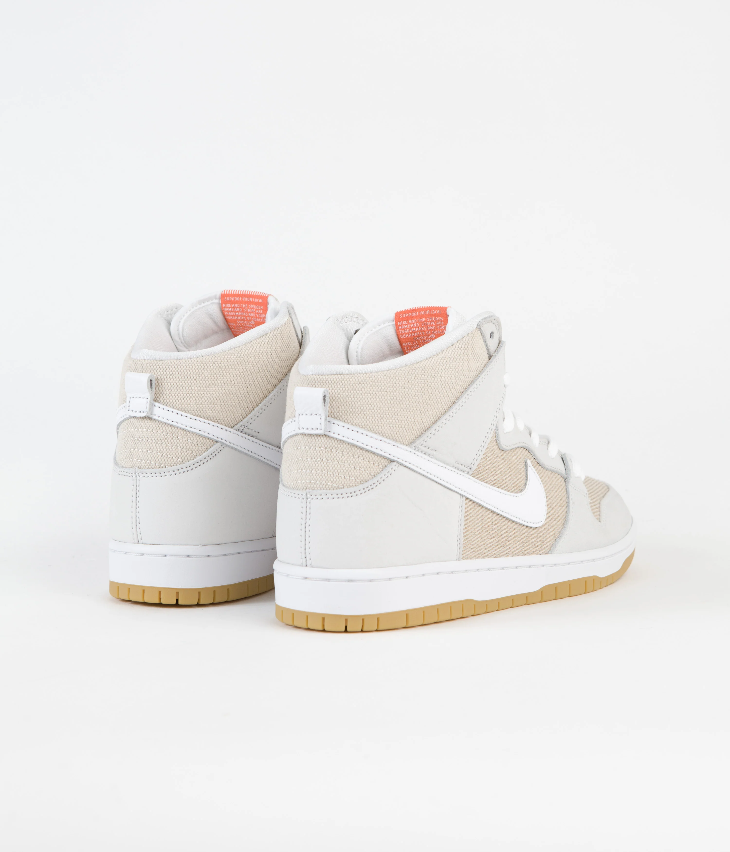 Nike SB Orange Label Dunk High Pro Shoes - Natural / White - Natural - Natural - Image 4