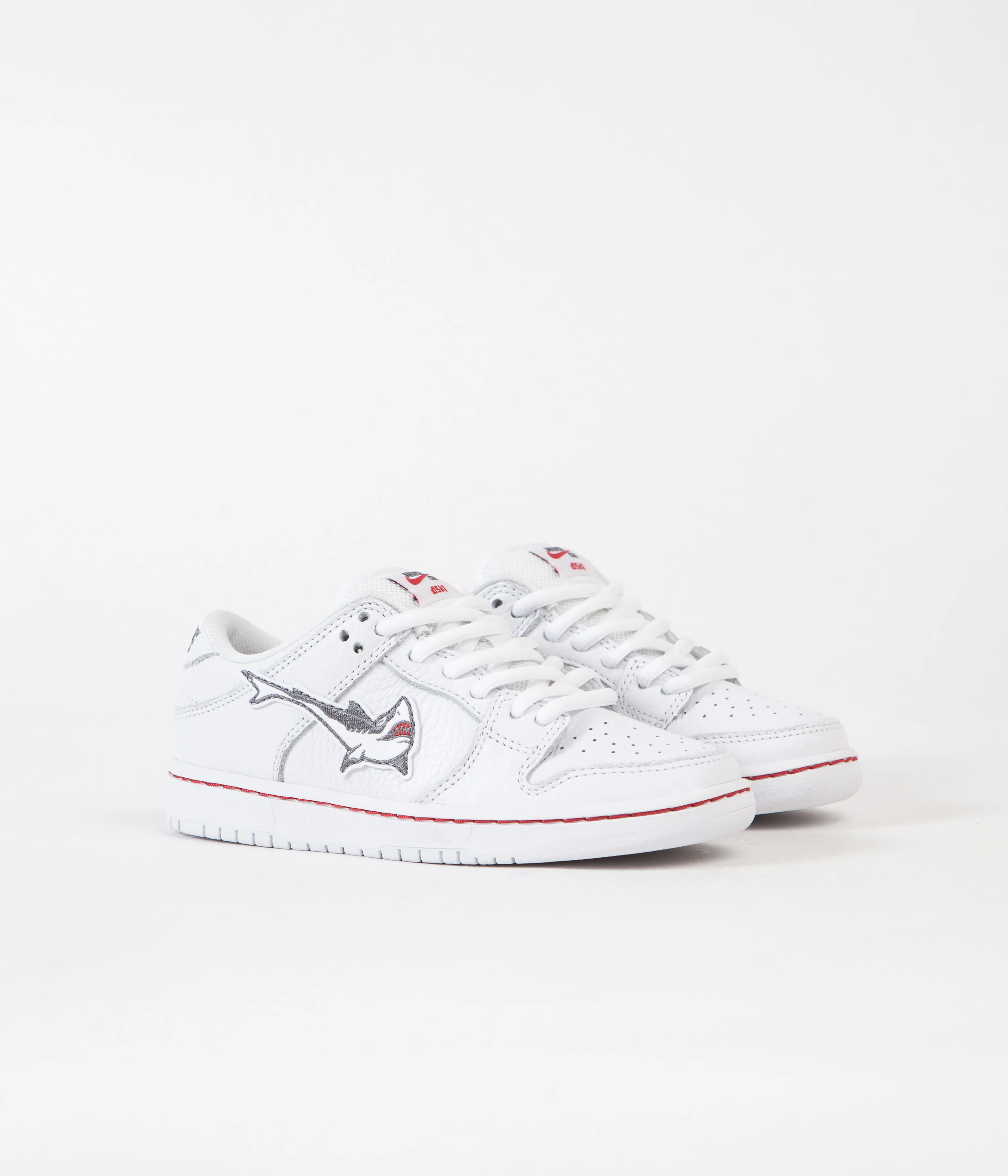 Nike SB Orange Label Dunk Low Pro 'Oski' Preschool Shoes - White / Cool Grey - White - White - Image 2