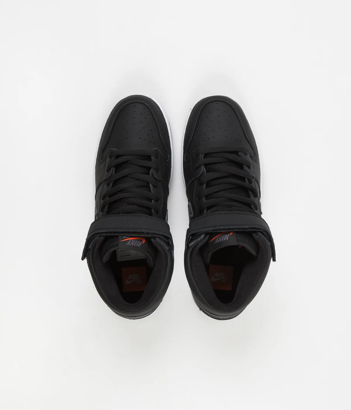 Nike SB Orange Label Dunk Mid Pro Shoes - Black / Dark Grey - Black - White - Image 7