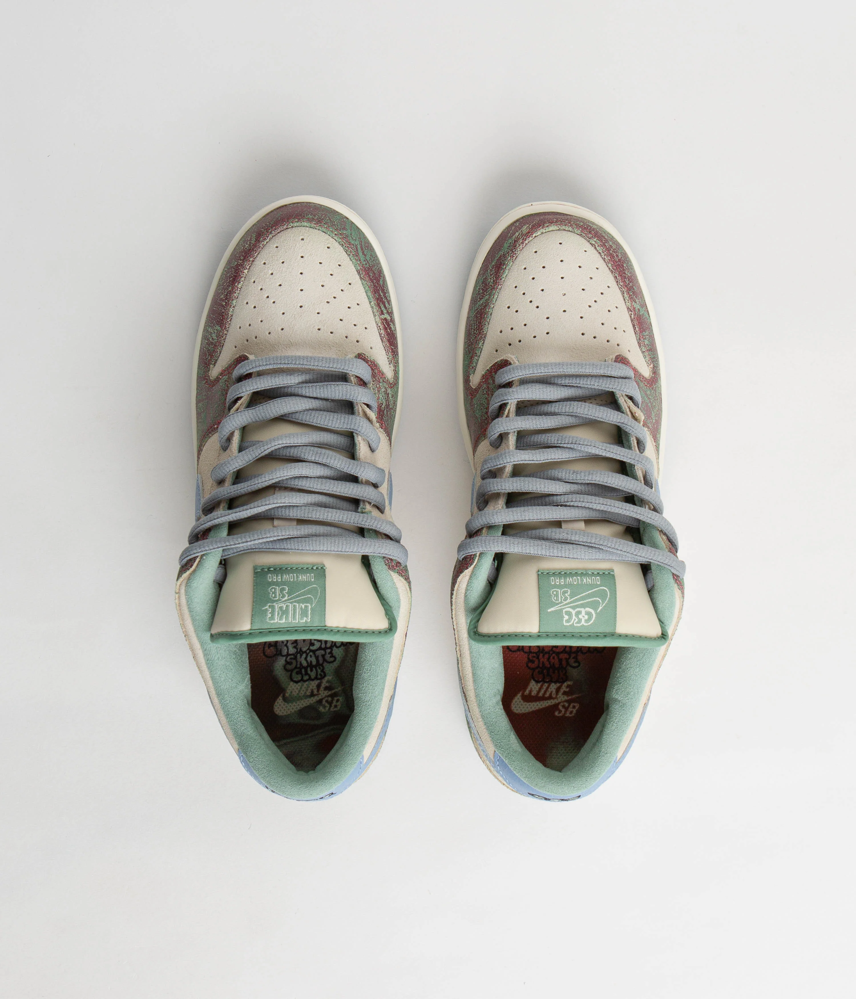 Nike SB x Crenshaw Skate Club Dunk Low Shoes - Sail / Light Blue - Cedar - Image 10