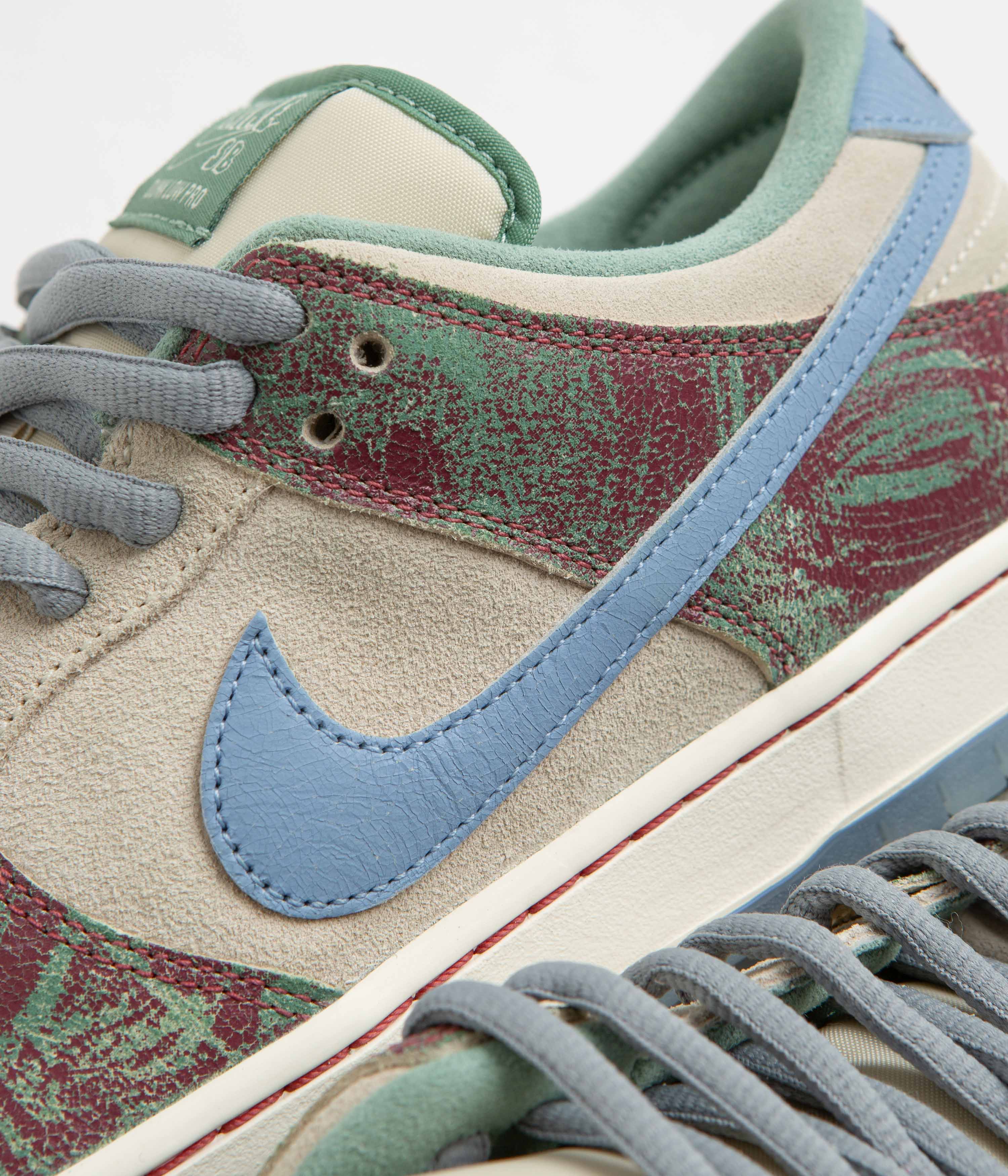Nike SB x Crenshaw Skate Club Dunk Low Shoes - Sail / Light Blue - Cedar - Image 3