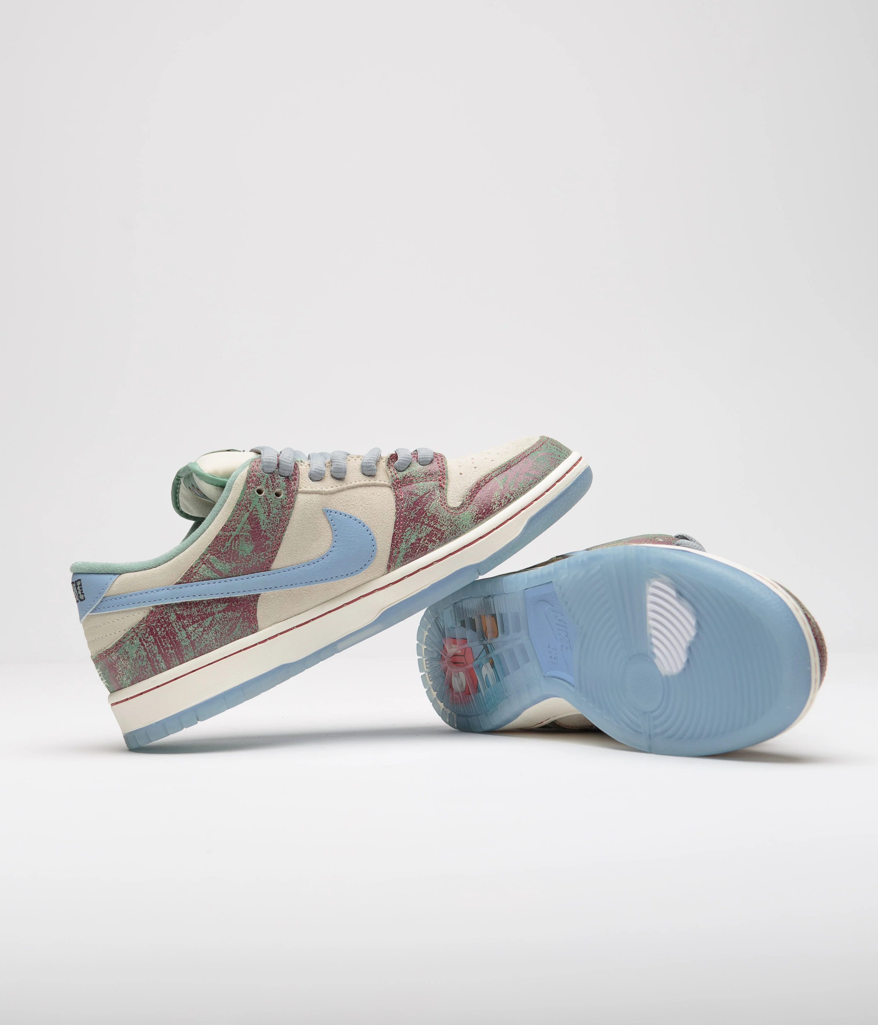Nike SB x Crenshaw Skate Club Dunk Low Shoes - Sail / Light Blue - Cedar - Image 6