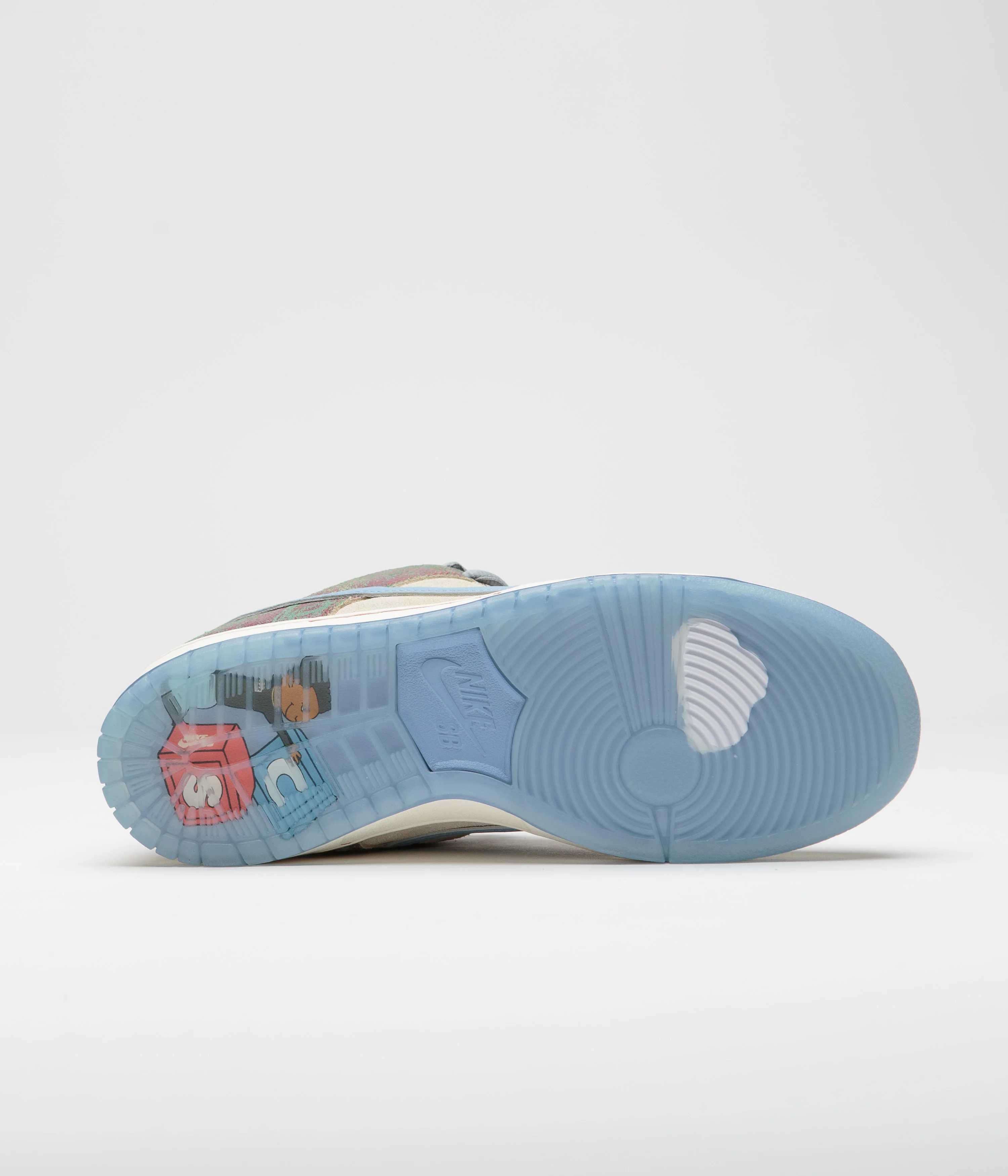 Nike SB x Crenshaw Skate Club Dunk Low Shoes - Sail / Light Blue - Cedar - Image 7