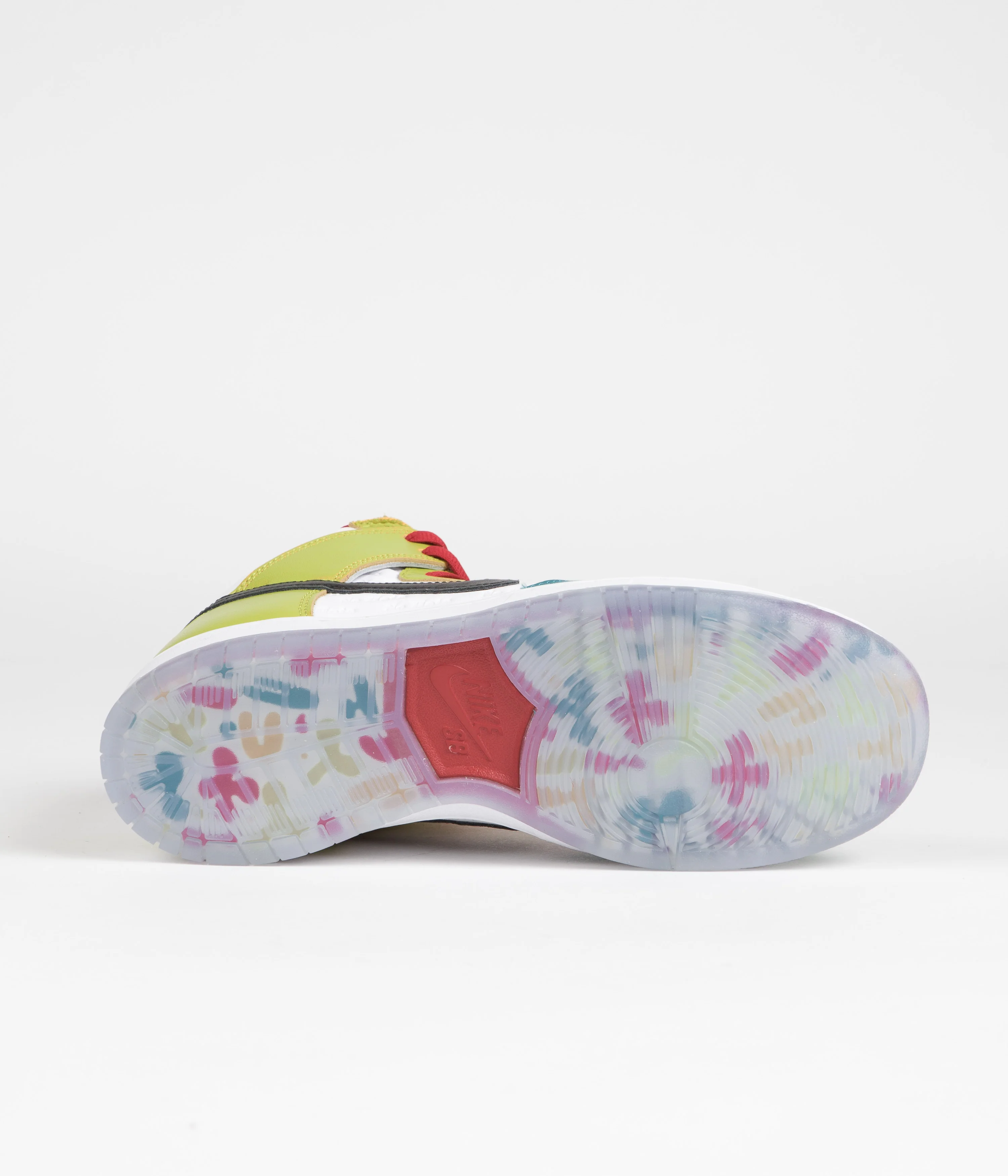 Nike SB x froSkate Dunk High Pro 'All Love' Shoes - White / Metallic Gold - University Red - Image 6
