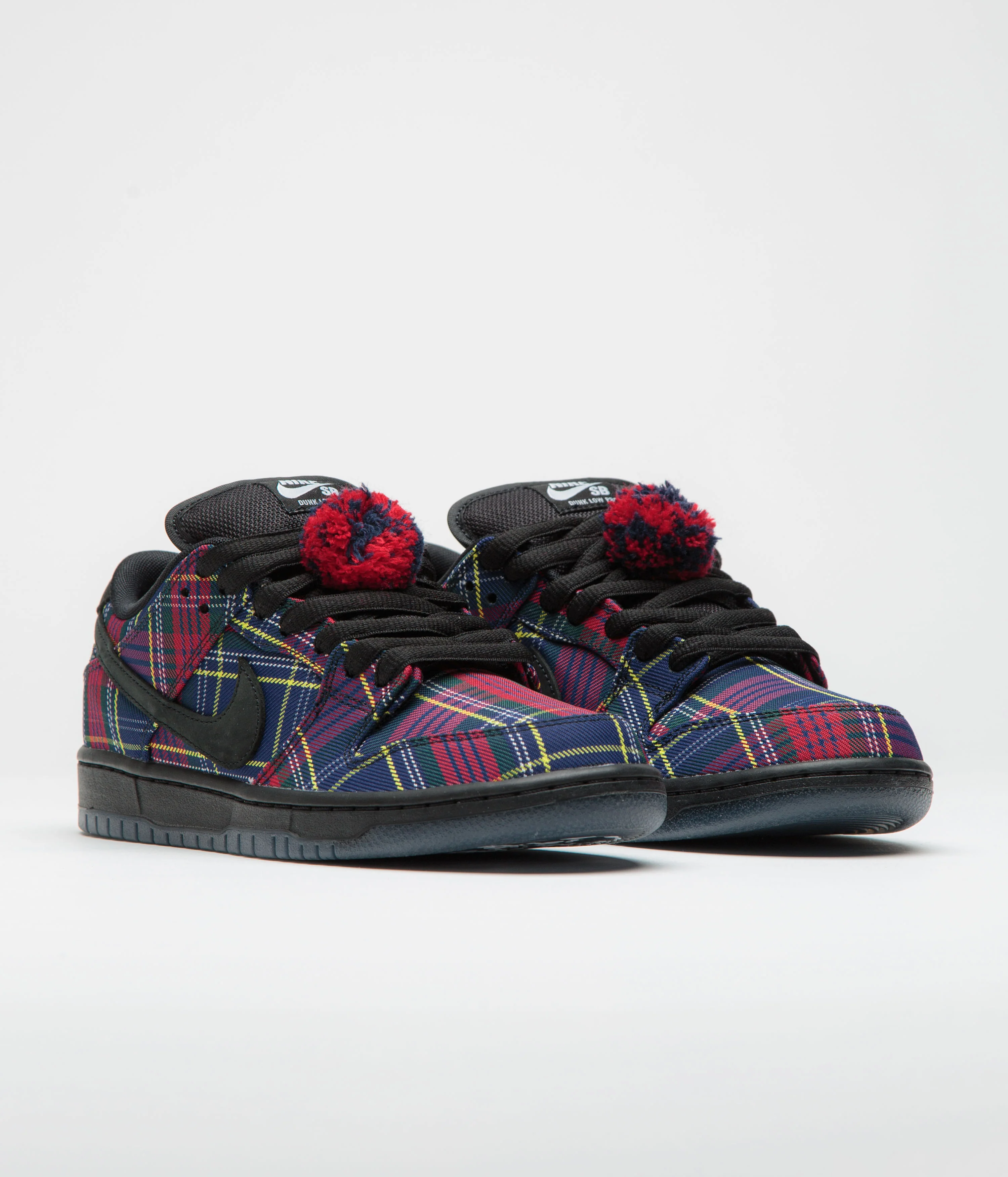 Nike SB x Nardwuar Dunk Low Pro Shoes - University Red / Black - Yellow Strike - Image 2