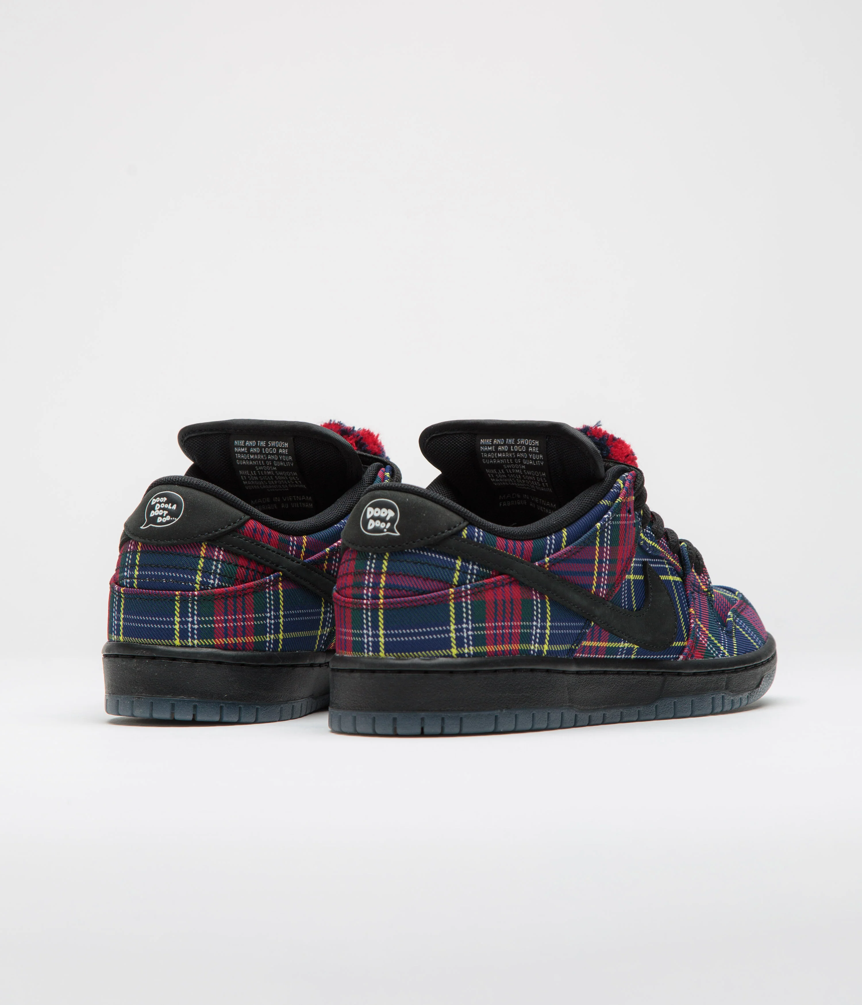 Nike SB x Nardwuar Dunk Low Pro Shoes - University Red / Black - Yellow Strike - Image 4