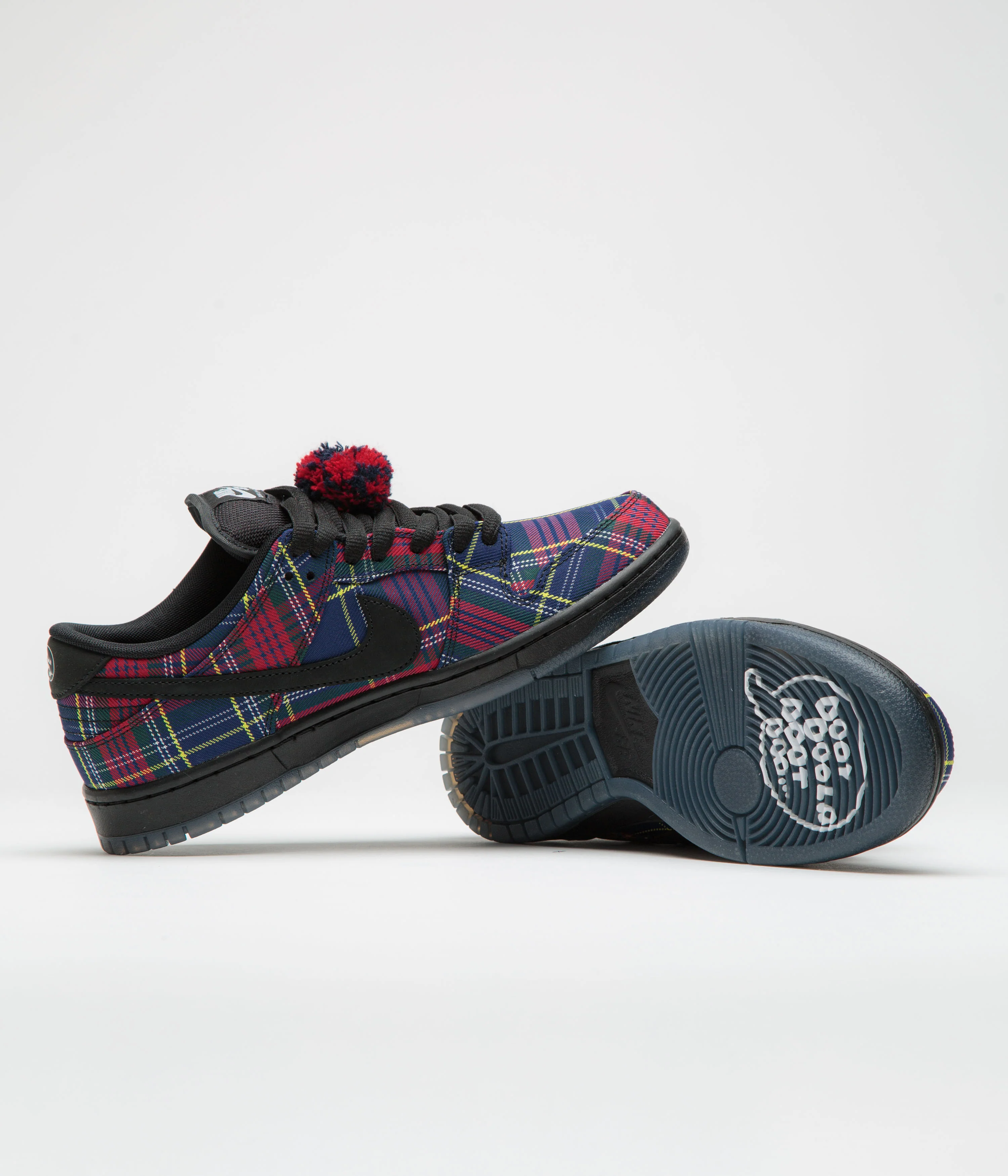 Nike SB x Nardwuar Dunk Low Pro Shoes - University Red / Black - Yellow Strike - Image 6