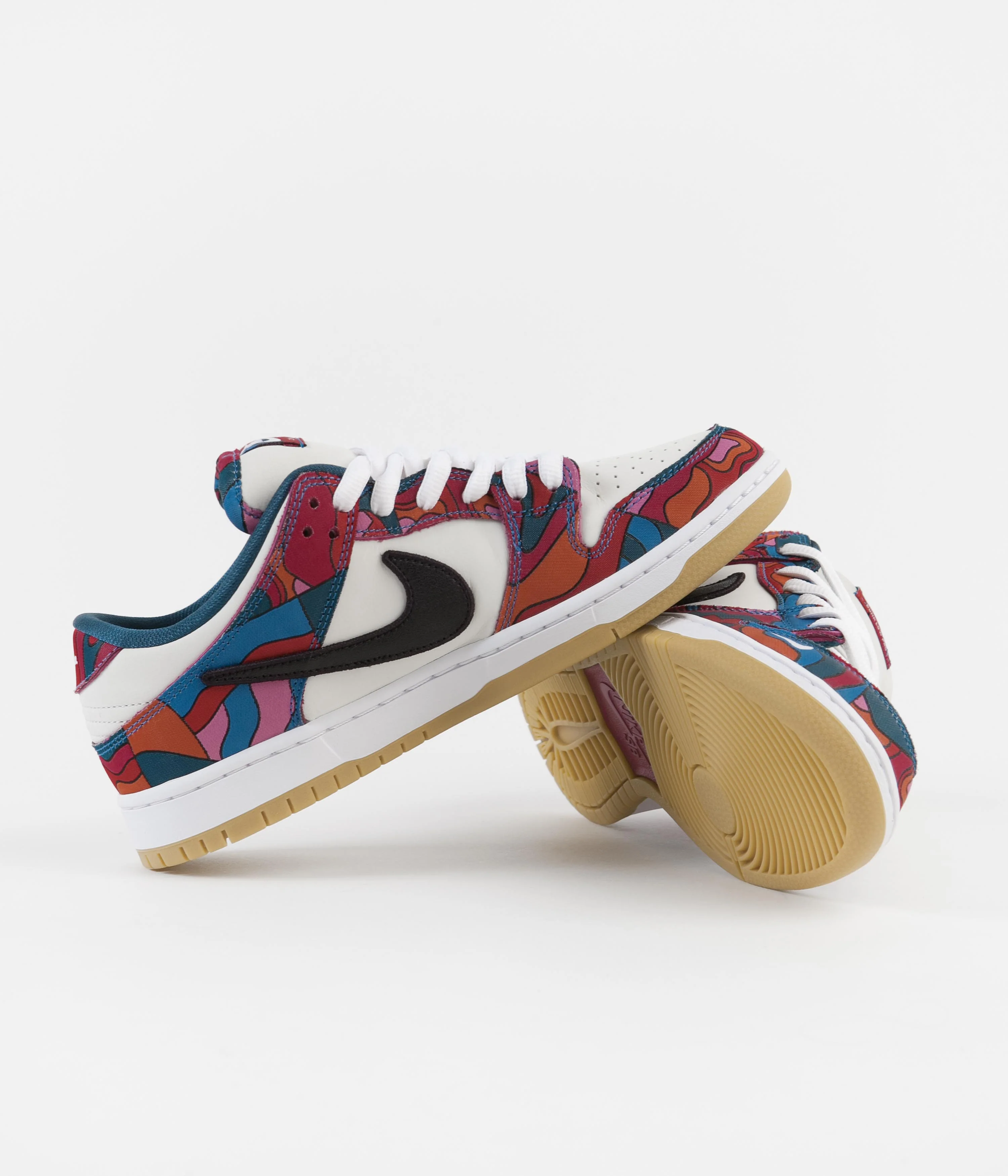 Nike SB x Parra Dunk Low Pro Shoes - Fireberry / Black - Image 4