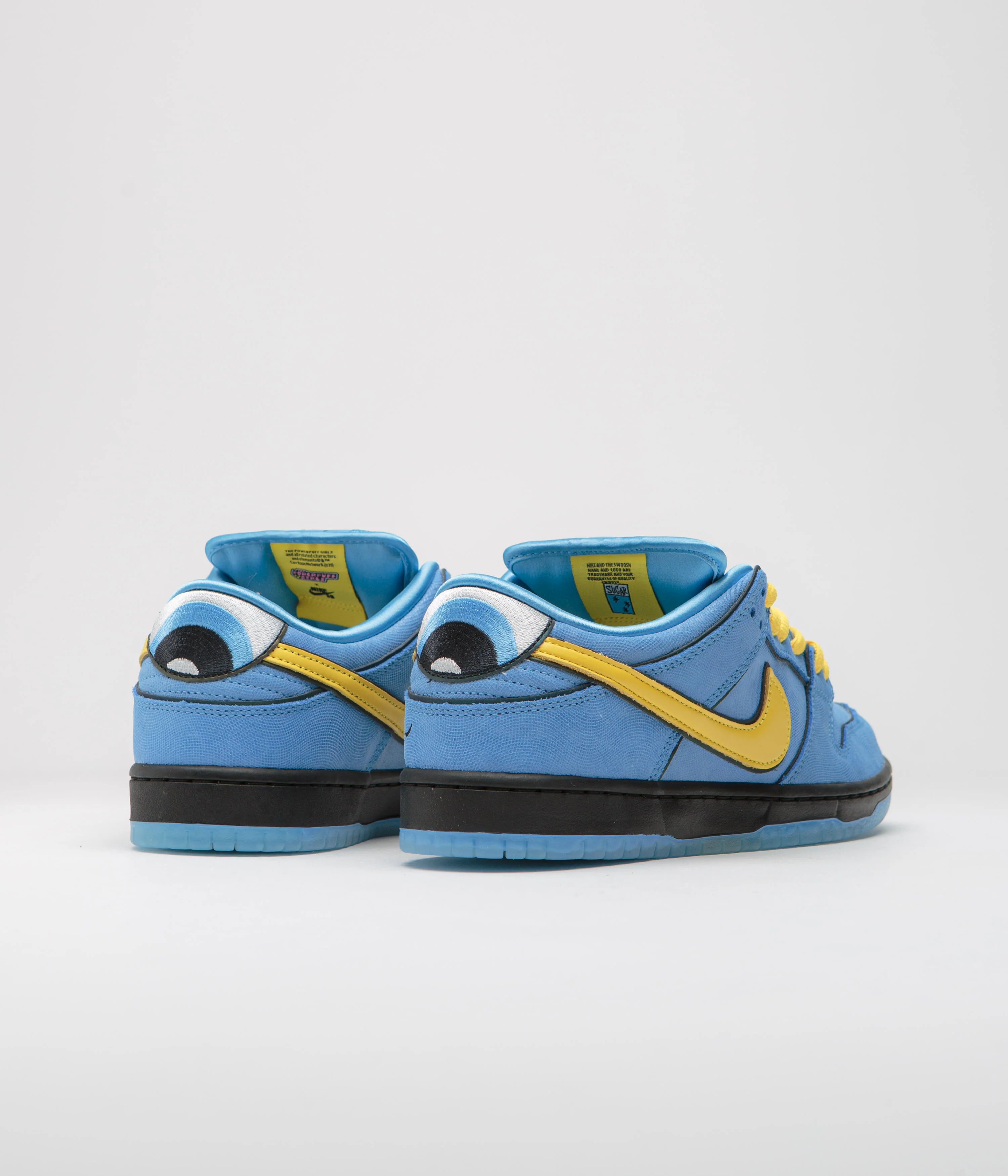 Nike SB x Powerpuff Girls Dunk Low Pro 'Bubbles' Shoes - Blue Chill / Deep Royal Blue - Active Pink - Image 4