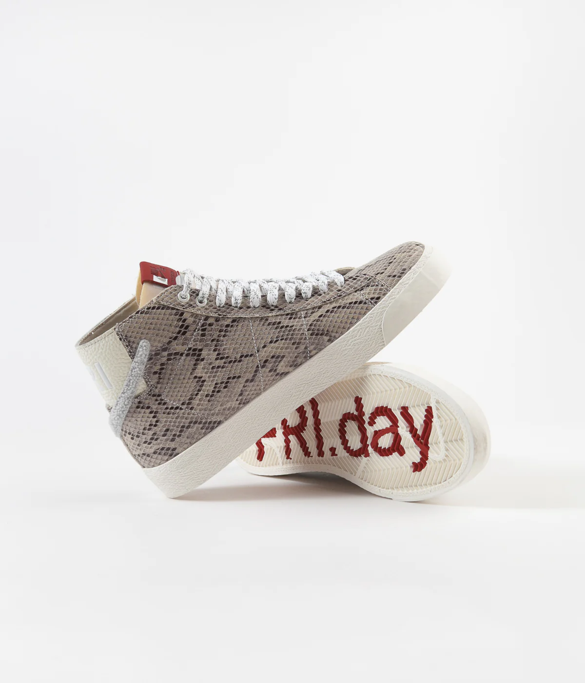 Nike SB x Soulland Blazer Mid Shoes - Light Bone / White - Pure Platinum - Image 6