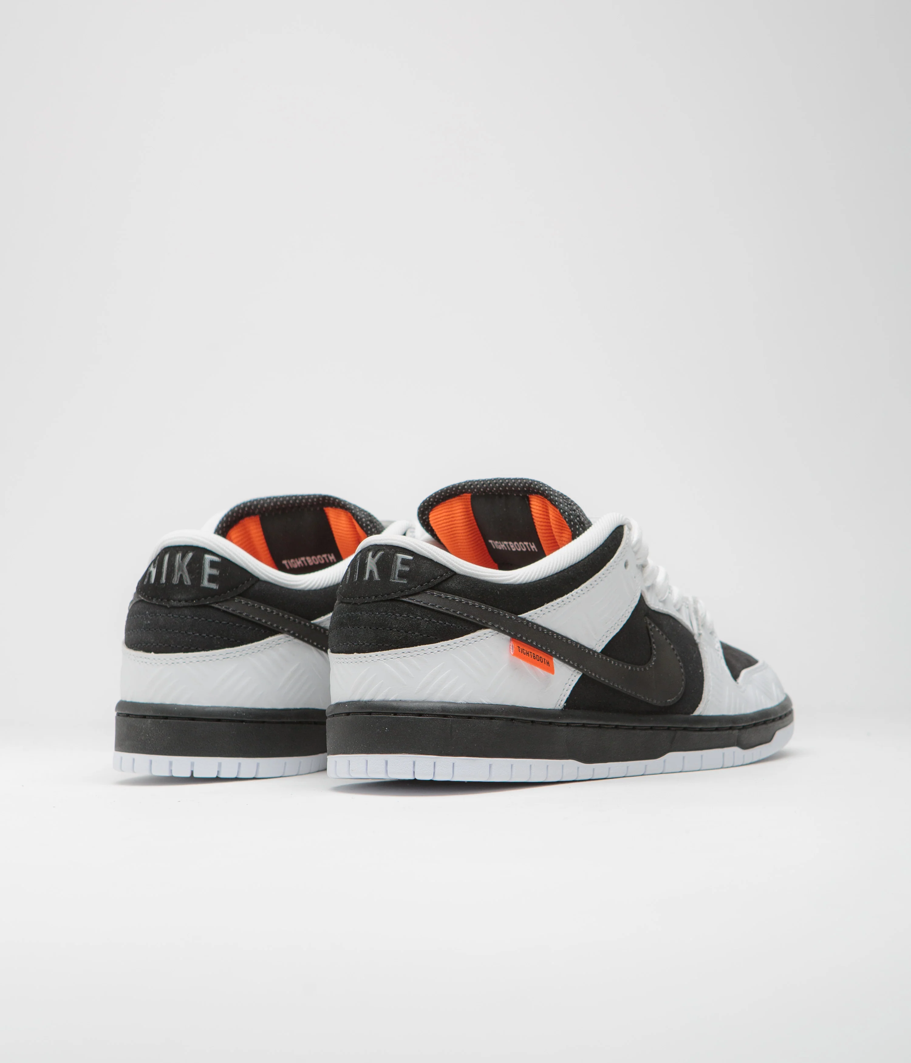 Nike SB x Tightbooth Dunk Low Pro Shoes - White / Black - Safety Orange - Image 5