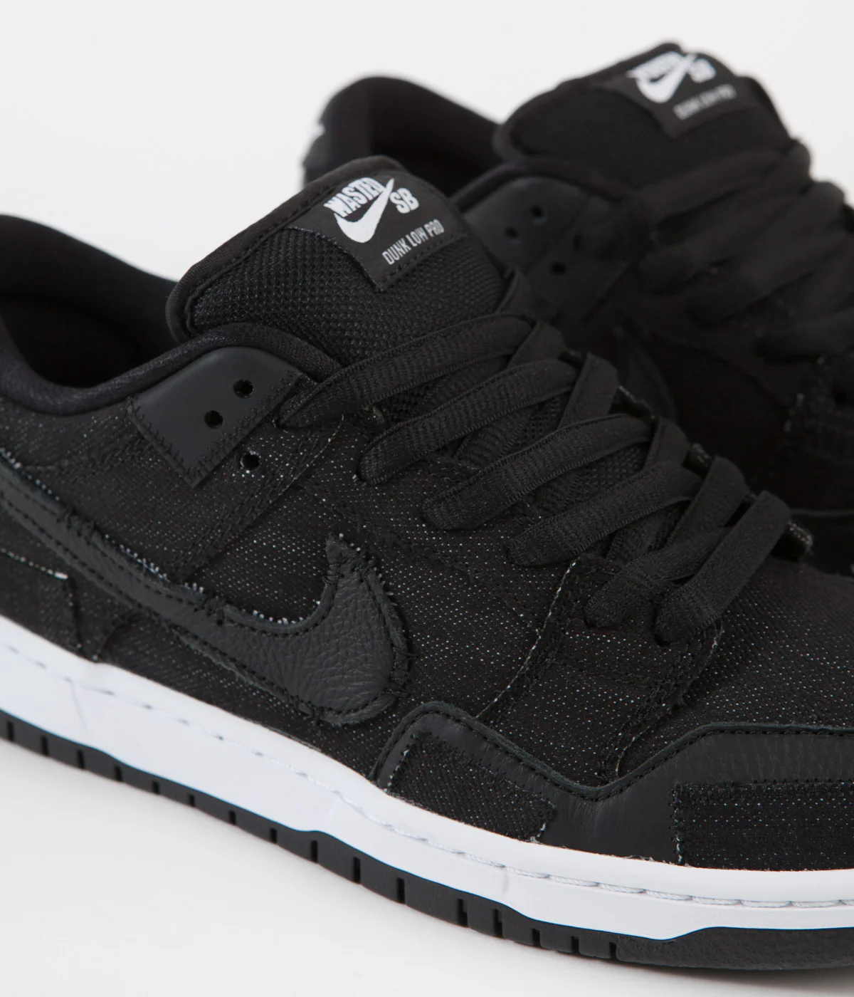 Nike SB x Wasted Youth Dunk Low Pro Shoes - Black / Black - University Red - White - Image 3